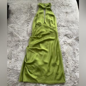 Finders Keepers Green Satin Dress